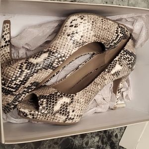 Women's snake print heels